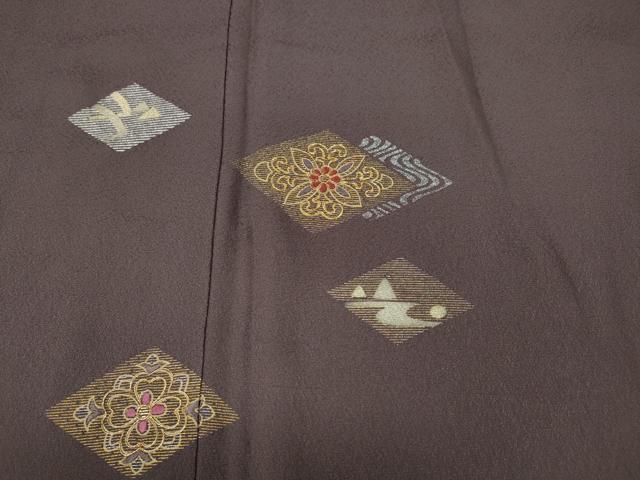 平和屋着物●訪問着 竹屋町刺繍 菱吉祥花文 金彩 正絹 逸品 CABD0098ut