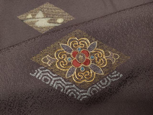 平和屋着物●訪問着 竹屋町刺繍 菱吉祥花文 金彩 正絹 逸品 CABD0098ut