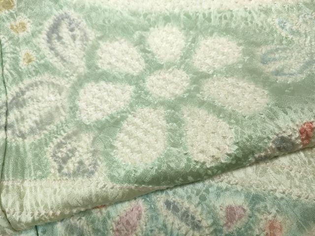 平和屋着物●訪問着 総絞り 流水舞花文 正絹 逸品 CABD0134ut