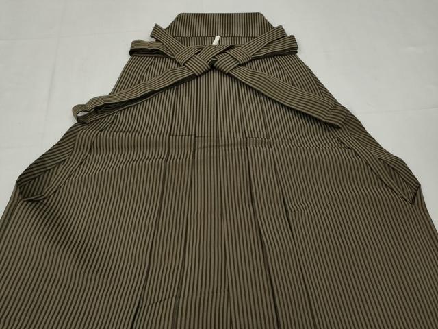 平和屋着物●男性 馬乗り袴 縞 正絹 逸品 CABD0148ut