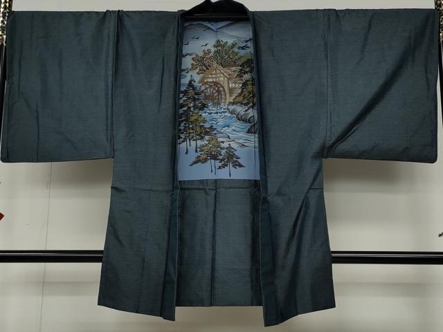 平和屋着物●男性 本場大島紬 アンサンブル 80亀甲 総詰め 正絹 逸品 CABD0169ut