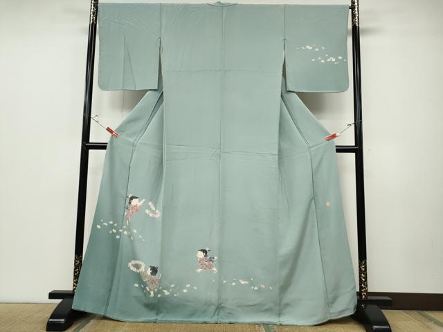 平和屋着物●訪問着 友禅 作家物 童子遊び 暈し染め 正絹 逸品 CABD0205ut