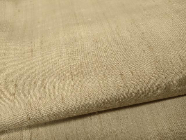 平和屋着物●上質な紬 色無地 作家物 香色 そごう扱い 正絹 逸品 CABD0209ut