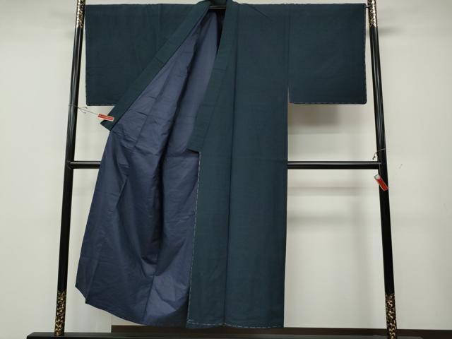 平和屋着物●男性 紬 色無地 褐返色 正絹 逸品 未使用 CABD0269ut