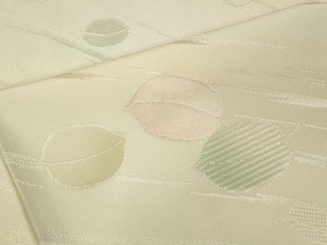 平和屋着物●長襦袢 単衣 舞葉文 地紋起こし 半衿刺繍 正絹 逸品 CABD0278ut