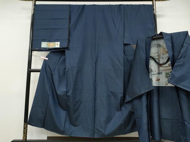平和屋着物●男性 本場大島紬 アンサンブル 吉祥文 久野織物謹製 証紙付き 正絹 逸品 CABD0290ut