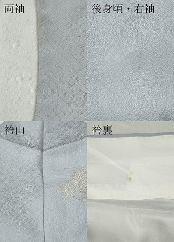 平和屋着物●上質な小紋 菊 金糸 ゑり善扱い 正絹 逸品 CABD0301ut