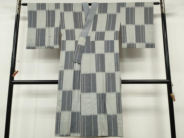 平和屋着物●長襦袢 無双仕立て 変わり市松 正絹 逸品 CABD0316ut