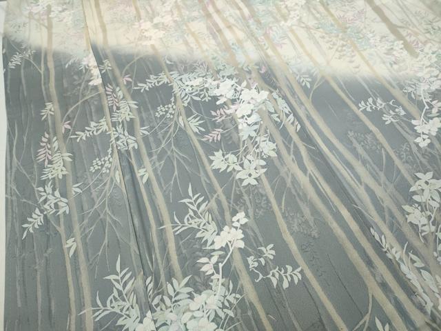 平和屋着物●訪問着 草花文 暈し染め 正絹 逸品 CABD0354ut