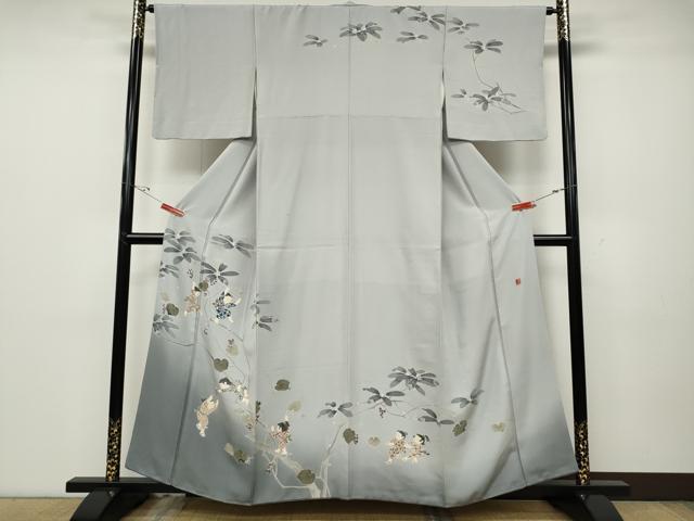 平和屋着物●十日町友禅作家 関口遼一 訪問着 南天文 童子遊び 暈し染め 正絹 逸品 CABD0373ut