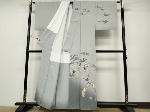 平和屋着物●十日町友禅作家 関口遼一 訪問着 南天文 童子遊び 暈し染め 正絹 逸品 CABD0373ut