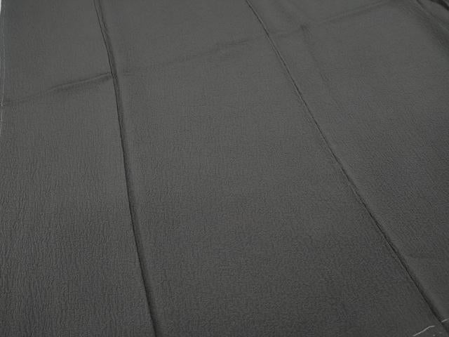 平和屋着物●ファッションデザイナー HIROKO KOSHINO コシノヒロコ 色無地 霞地紋 紫鼠色 正絹 逸品 未使用 CABD0382ut