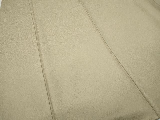 平和屋着物●上質な色無地 霞地紋 白橡色 正絹 逸品 未使用 CABD0383ut