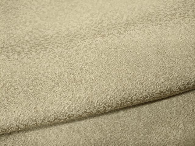 平和屋着物●上質な色無地 霞地紋 白橡色 正絹 逸品 未使用 CABD0383ut