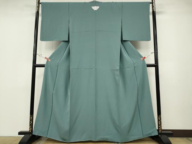 平和屋着物●上質な色無地 湊鼠色 正絹 逸品 未使用 CABD0399ut