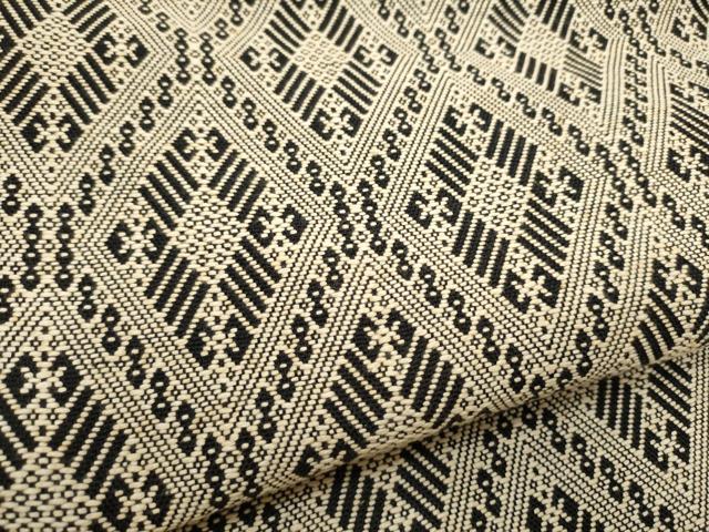 平和屋着物●こぎん刺し 八寸名古屋帯 菱文 正絹 逸品 CABD0424hy