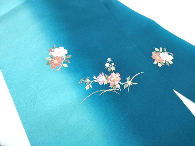 平和屋着物●九寸名古屋帯 総刺繍 枝花文 金糸 正絹 逸品 CABD0452hy