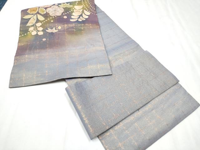 平和屋着物●つけ帯 作家物 絞り 辻が花 金通し地 正絹 逸品 CABD0503hy
