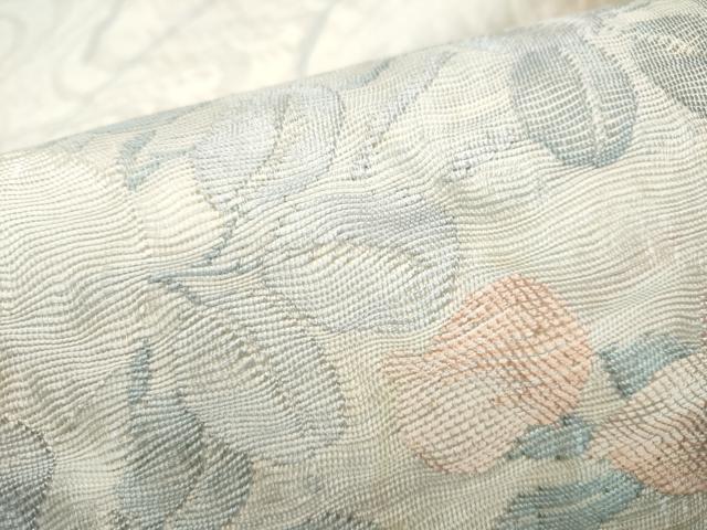 平和屋着物▽六通柄袋帯 スリーシーズン 春夏秋 櫛織 桔梗文 正絹 逸品 CABD0510hy
