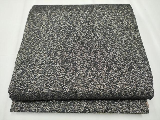 平和屋着物▽両面 太鼓柄袋帯 スリーシーズン 春夏秋 四季縞綴れ 鳳凰花文 金銀糸 正絹 逸品 CABD0511hy