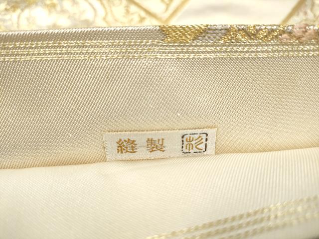 平和屋着物●西陣 川島織物 六通柄 本袋帯 唐織 花唐草文 金糸 正絹 逸品 CABD0522hy
