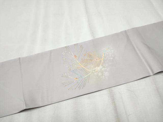 平和屋着物●金彩友禅 卓越技能者・名工・和田光正 全通柄 九寸名古屋帯 枝松葉文 金彩 正絹 逸品 CABD0593hy