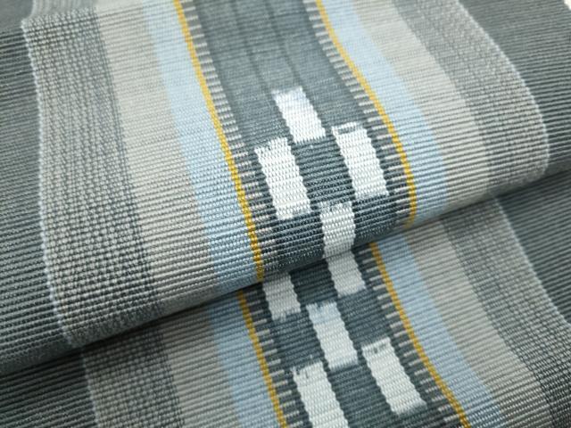 平和屋着物●沖縄県伝統工芸品 八重山ミンサー 手織り 八寸名古屋帯 吉祥間道 綿 逸品 CABD0595hy