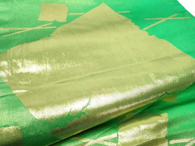 平和屋着物●西陣 川島織物 丸帯 破れ色紙文 金糸 正絹 逸品 CABD0657hy