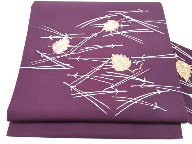 平和屋着物●塩瀬 九寸名古屋帯 こぼれ松葉文 金彩 正絹 逸品 CABD0729hy