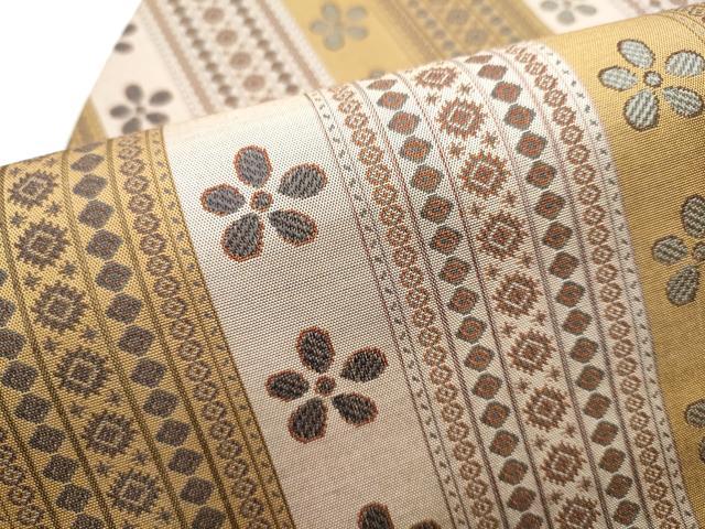 平和屋着物●全通柄 九寸名古屋帯 花間道 正絹 逸品 CABD0732hy