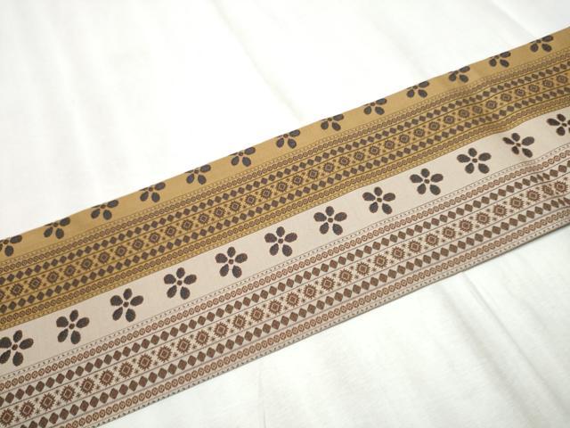 平和屋着物●全通柄 九寸名古屋帯 花間道 正絹 逸品 CABD0732hy