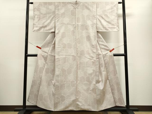 平和屋着物■上質な紬 亀甲重ね 正絹 逸品 CABD0891ze