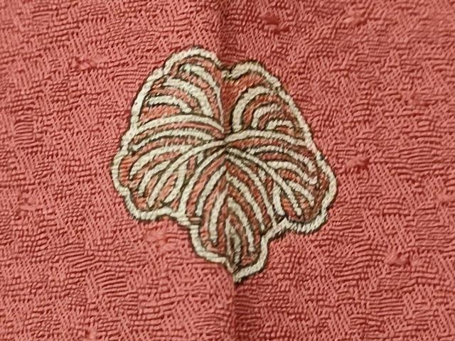平和屋着物■上質な色無地 紋意匠 浅緋色 正絹 逸品 未使用 CABD0955ze