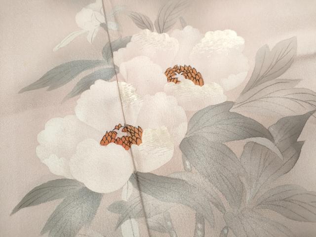 平和屋着物■訪問着 手描き 刺繍 枝花文 暈し染め 正絹 逸品 CABD1060ze
