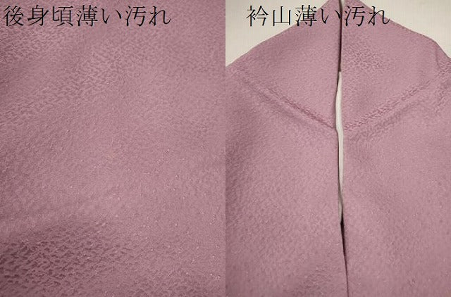 平和屋着物■上質な色無地 紋意匠 薄葡萄色 正絹 逸品 CABD1139ze