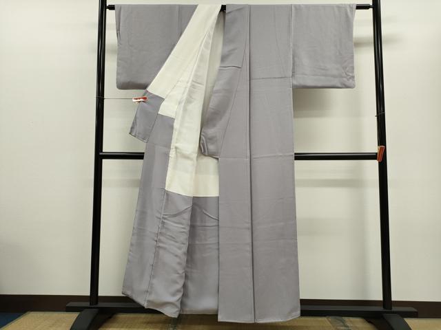 平和屋着物■上質な色無地 薄鼠色 正絹 逸品 CABD1164ze