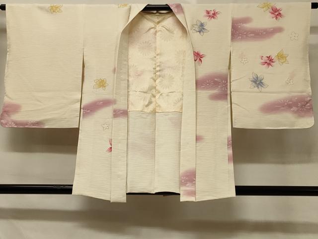 平和屋着物#羽織 草花文 暈し染め 金彩 正絹 逸品 未使用 CABD1211in