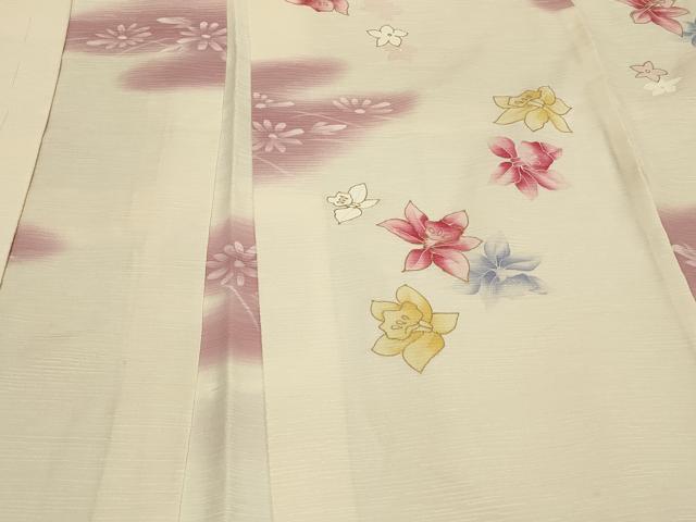 平和屋着物#羽織 草花文 暈し染め 金彩 正絹 逸品 未使用 CABD1211in