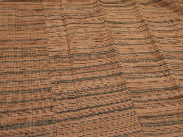 平和屋着物#道行コート 紬地 横段文 ショール付き 正絹 逸品 CABD1286in