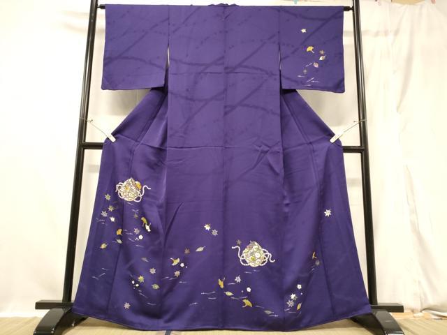 平和屋着物■訪問着 秋草籠文 金彩 正絹 逸品 CABD1311in