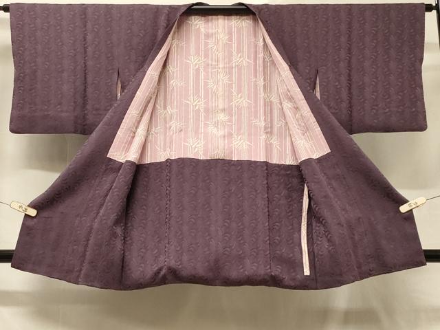 平和屋着物#道行コート 唐草地紋 濃色 正絹 逸品 CABD1384in