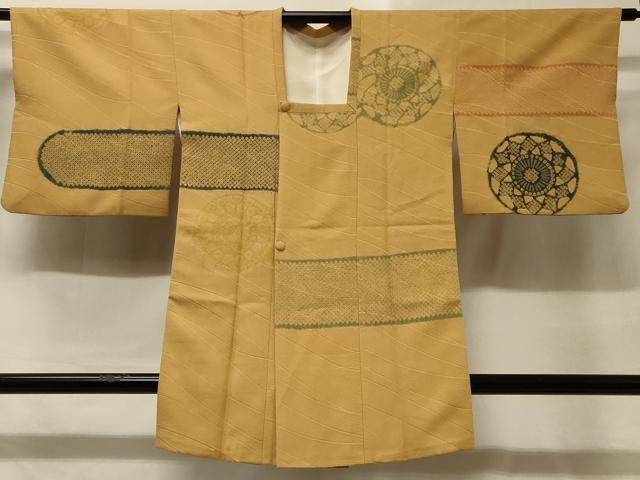 平和屋着物#道行コート 絞り 横段花文 正絹 逸品 CABD1511in