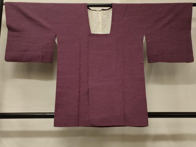 平和屋着物#道行コート 草花地紋 京紫色 正絹 逸品 CABD1563in