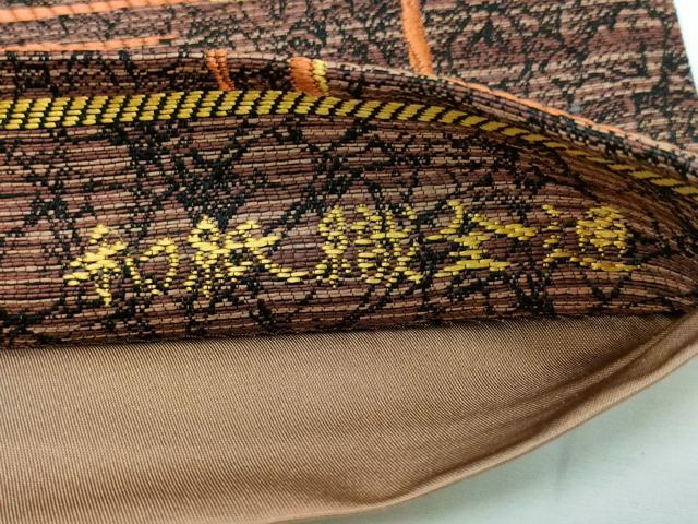 平和屋着物◎全通柄袋帯 和紙織 花尽くし 正絹 逸品 CABD1767ha