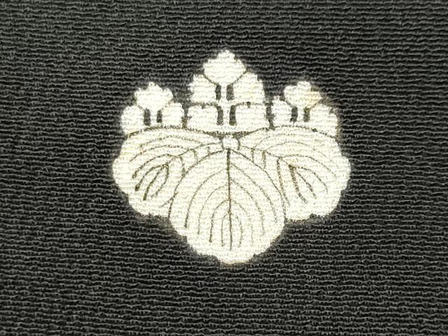 平和屋着物■豪華黒留袖 駒刺繍 尾長鳥花文 金彩 正絹 逸品 CABD1817fb