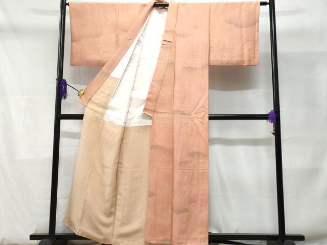 平和屋着物■上質な小紋 霞文 正絹 逸品 CABD1856fb