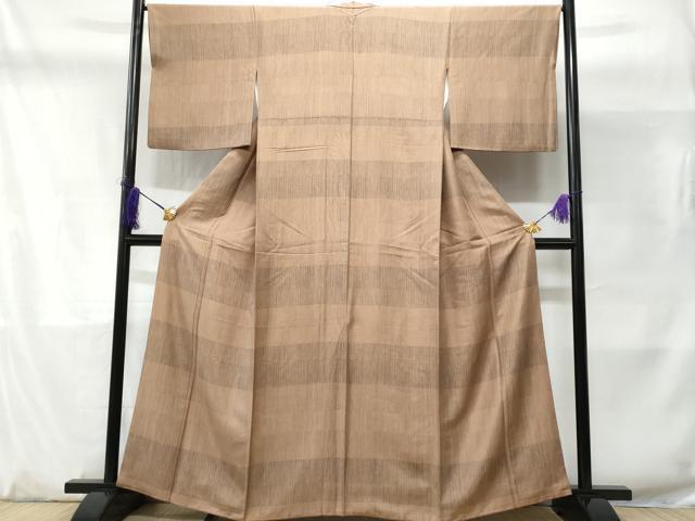 平和屋着物■上質な小紋 横段文 正絹 逸品 CABD1872fb