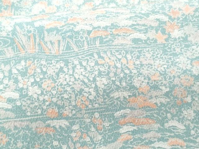 平和屋着物■上質な小紋 流水花文 正絹 逸品 CABD1878fb