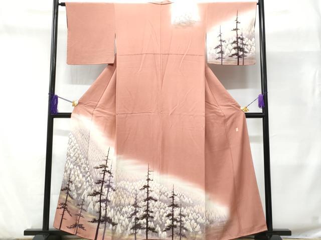 平和屋着物■訪問着 作家物 樹林文 暈し染め 金彩 正絹 逸品 CABD1909fb