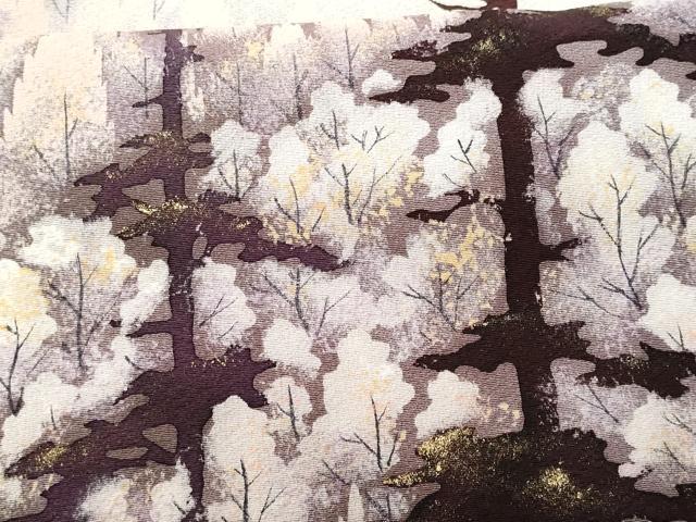 平和屋着物■訪問着 作家物 樹林文 暈し染め 金彩 正絹 逸品 CABD1909fb